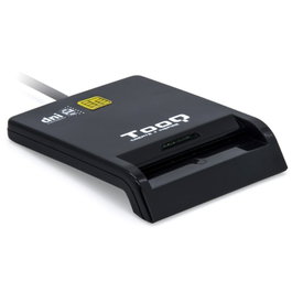 Tooq TQR-211B Lector de Tarjetas Inteligentes DNIe SIM USB-C, Negro